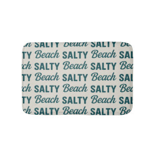 Zoute Kust Teal Grafische Print Oceaan Decoratie Badmat
