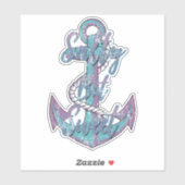Zoute, maar niet zoete, nautische anker sticker (Vel)