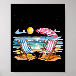 Zoute moeders strandclub meisjes willen zon hebben poster