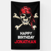 zoute piratenpartij spandoek (Verticaal)