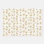 Zoute Popcorn en Peanuts Gift Wrap voelen Inpakpapier Vel (Voorkant)