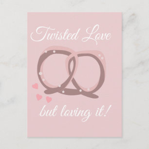 Zoute Pretzel Twist Liefde Briefkaart