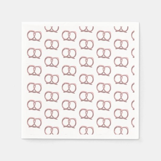 Zoute pretzel Twist Pattern Party Servet (Voorkant)