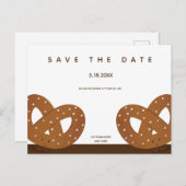Zoute Pretzels Illustratie De datum opslaan Aankondigingskaart (Voorkant / Achterkant)