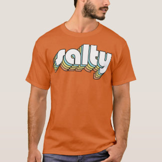 Zoute Retro Regenboog Typografie Vervaagd Stijl T-shirt