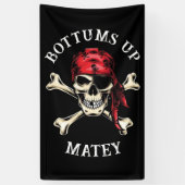 Zoute Schedelbotten Op Zijn Kop! Spandoek (Verticaal)