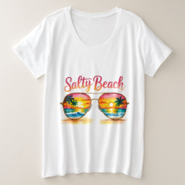 Zoute Strand Grote Maat T-shirt
