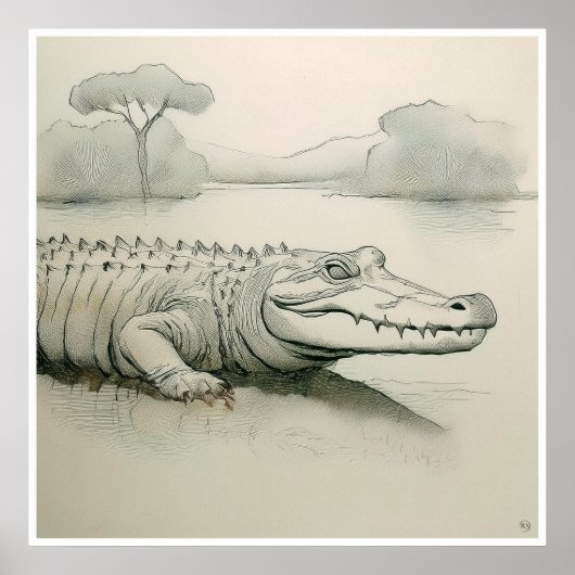 Zoute tekening - Kunstdruk Poster (Voorkant)