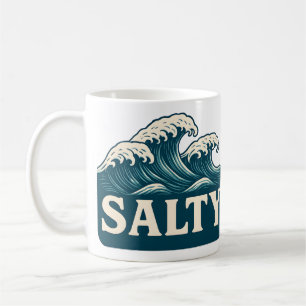 Zoute Turquoise Blauwe Surf Strand Golven Nautilus Koffiemok