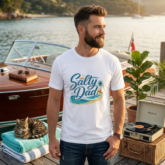 Zoute Vader Vintage Strand Oceaangolf T-shirt