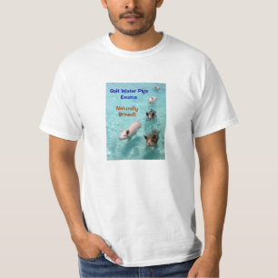 Zoute watervarkens- Exuma- natuurlijk gebrand! T-shirt