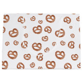 Zoute zachte Waterverf Pretzelpatroon Groot Cadeauzakje (Voorkant)
