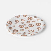 Zoute zachte Waterverf Pretzelpatroon Papieren Bordje (Gekanteld)