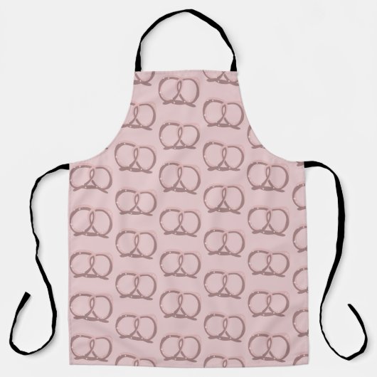 Zouten pretzel Twist Pattern Pink Kitchen Schort (Voorkant)