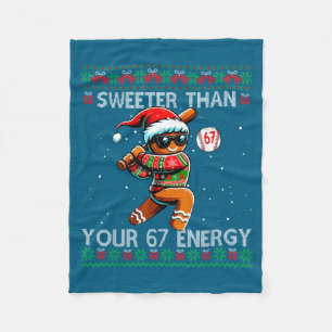 Zouter Dan Je 67 Energy Gingerbread Honkbal C Fleece Deken