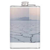 Zoutflats bij zonsopgang: etherisch minimalistisch heupfles (Achterkant)