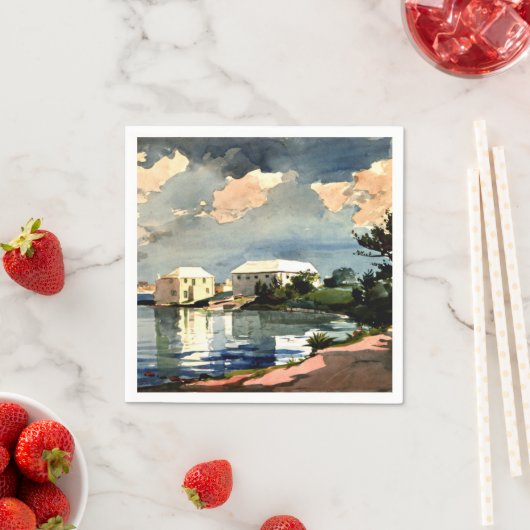 Zoutketel, Bermuda - Winslow Homer schilderij Servetten (Insitu)