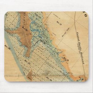 Zoutmoeras en getijdenlandkaart muismat