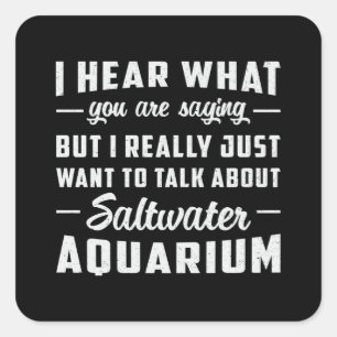 Zoutwater Aquarium Aquatische Vis Tank Aquarist Vierkante Sticker