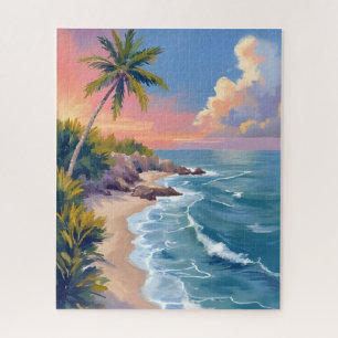 Zoutwater Droom Oceaan Kust Aquarel Zee Legpuzzel