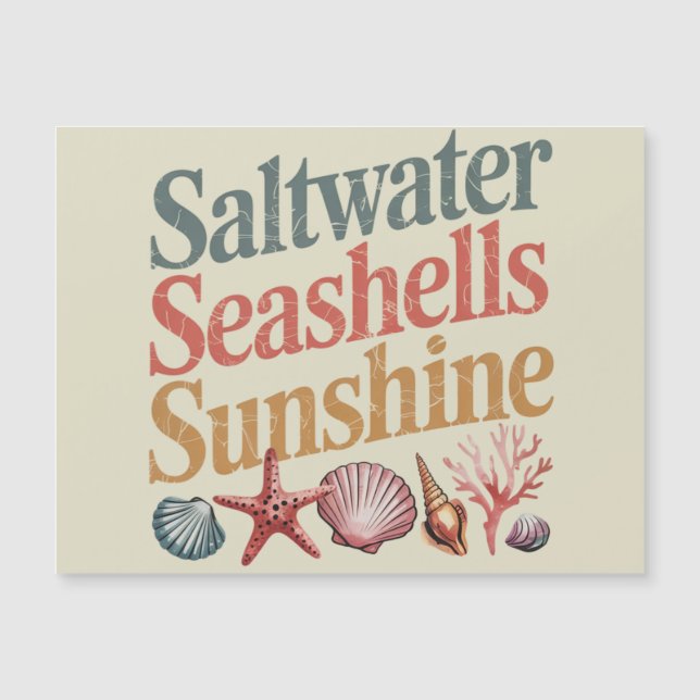 Zoutwater Seashells Sunshine Summer Beach Vakantie (Voorkant)