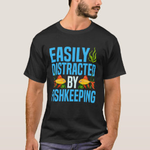 Zoutwateraquariumviskom gemakkelijk afgeleid door t-shirt