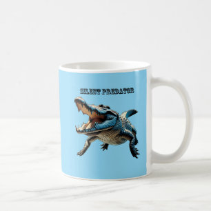 Zoutwaterkrokodil onder water met open mond URM Koffiemok