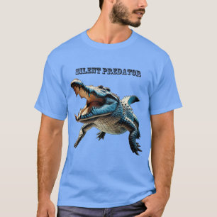 Zoutwaterkrokodil onder water met open mond URM T-shirt