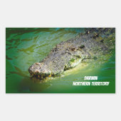 Zoutwaterkrokodil uit Darwin Rechthoekige Sticker (Voorkant)