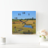 Zoutwatermoerasmuur-klok Vierkante Klok (Huis)