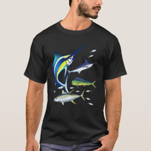 Zoutwatervis Zwaardvis Mahi Tonijn Kingfing Atlant T-shirt