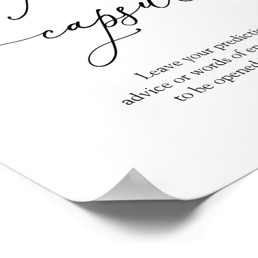 Zoveel als Eucalyptus Time Capsule Sign Poster (Hoek)