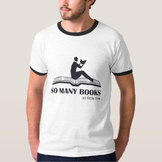 Zoveel boeken zo weinig tijd - mannelijk lezen t-shirt