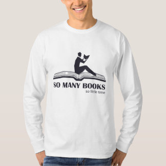 Zoveel boeken zo weinig tijd - mannelijk lezen t-shirt