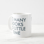 Zoveel boeken Zo weinig tijd | Mok boekoverloop (Voorkant links)