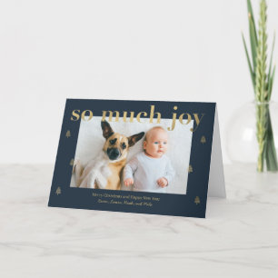 Zoveel Joy Modern Folded Holiday Card Feestdagen Kaart