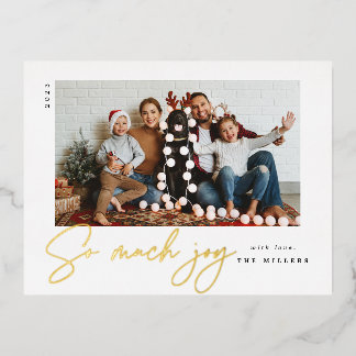 Zoveel joykaart - folie feestdagen briefkaart