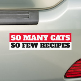 Zoveel katten. Weinig ontvangers Bumpersticker