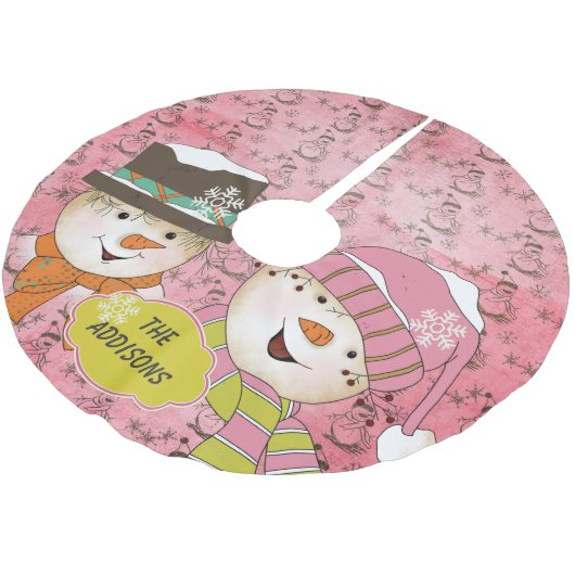 Zoveel Snowmen Feestdagen boomrokken Kerstboom Rok (Gekanteld)