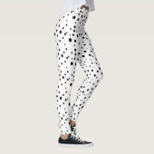 Zoveel Spots. Zwart op witte Dalmation Leggings (Rechts)