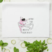 "Zoveel te doen en weinig verlangen om het te doen Theedoek (Gevouwen)