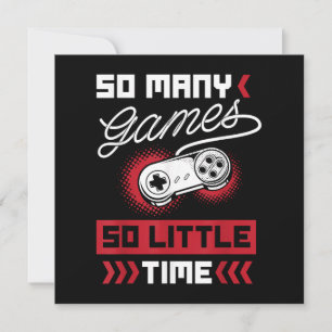 Zoveel videogames zo weinig tijd - Gaming & Game Bedankkaart