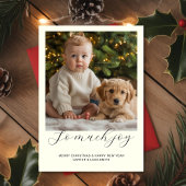 Zoveel vreugde aangepaste kerstkaart met babyfoto