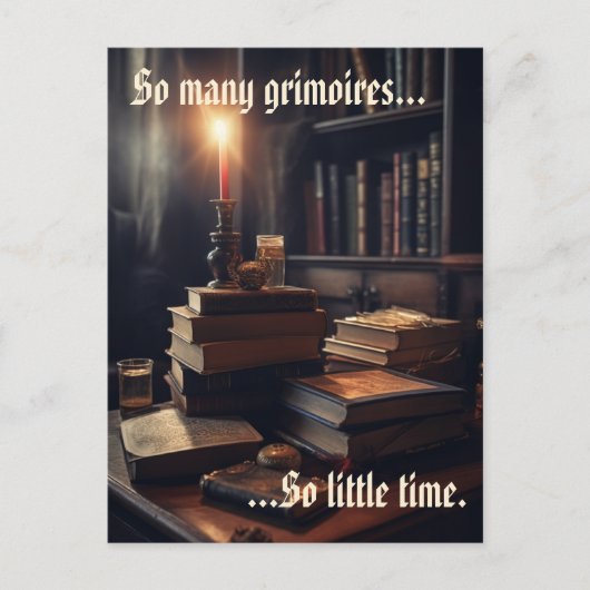 Zoveel wizards voor Grimoires Briefkaart (Voorkant)