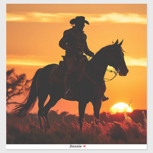 ZOYNK Cowboy Sunset 0023384 Sticker (Vel)