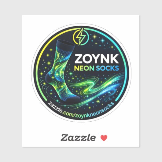 Zoynk Neon Socks Sticker (Vel)