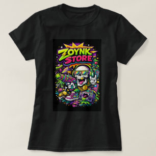 ZOYNKSTORE Lachende Schedel Met Zonnebril 0045657 T-shirt