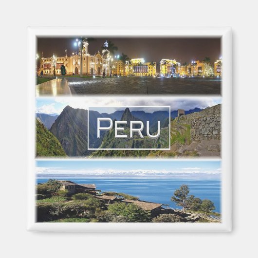 zPE007 PERU, Mosaic, Amerika, Fridge Magneet (Voorkant)