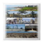 zPE008 mozaïek van LIMA in Peru, Amerika, Tegeltje (Voorkant)