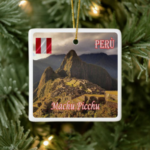zPE025 MACHU PICCHU, Cozco, Peru, Fridge Keramisch Ornament